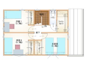 スマイヴ朝日町A2階 平面図20230804