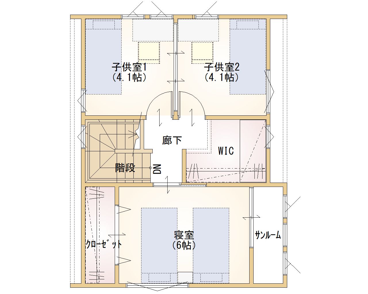 （水沢 羽田町）分譲住宅2階 平面図0626