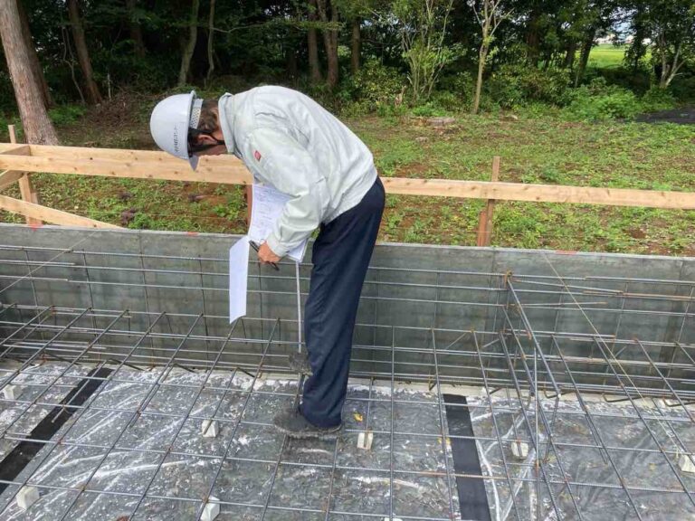 【奥州市前沢】新築工事 進捗工事｜N様邸 配筋検査を行いました
