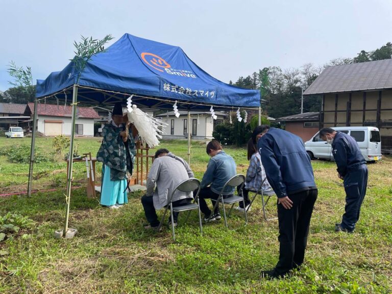 【北上市黒石】新築工事 進捗報告｜S様邸 地鎮祭を行いました